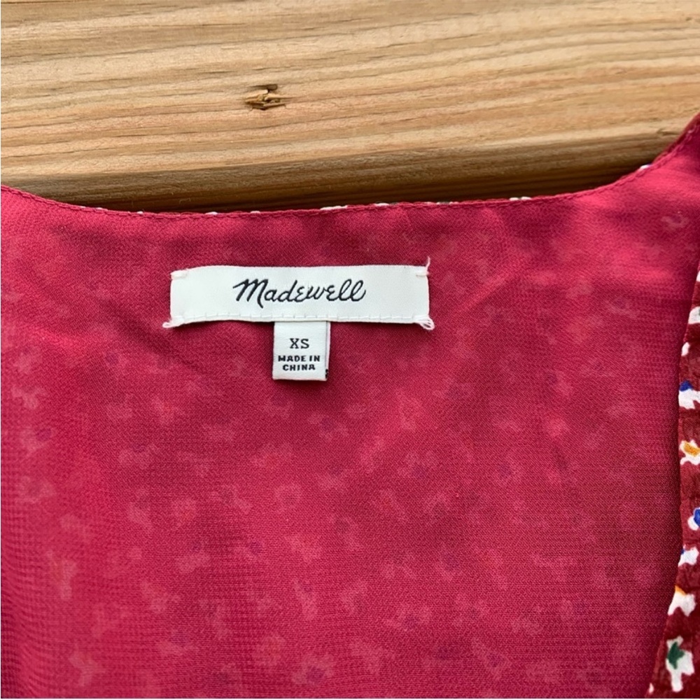 Women's Red Patterned Top - Picture 5 of 10